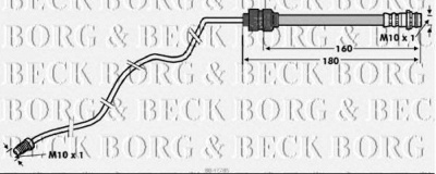 BORG & BECK bbh7785 -  Тормозной шланг